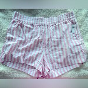 Old Navy Pink and White Striped Shorts, Size XL (NWT)